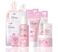 Sakura Facial Kit - 11PCS Skincare Set - Gifts for Teenage Girls - Teenage Girls Gifts - Skin Care Sets & Kits - Mothers Day Gift Set - Skin Care Set - Korean Skincare - Mothers Day Pamper for Mum