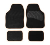 Sakura Car Carpet Mats, Beige, Pastel, Set of 4
