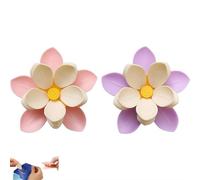 Sakura Flower Fridge Magnets with Sealing Clips,2-in-1 Food Bag Clips & Fridge Magnets,3D Magnetic Petal Food Sealer for Snack Bags,Cute Kitchen Decor & Organizer