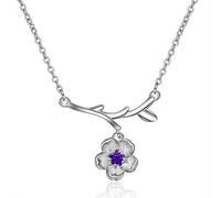 Sakura Flower Necklaces Cherry Blossoms With Chain Choker Necklace Jewelry Collar Colar
