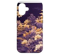 Sakura Garden at Dusk with City Backdrop Case for iPhone 16