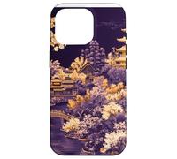 Sakura Garden at Dusk with City Backdrop Case for iPhone 16 Pro