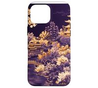 Sakura Garden at Dusk with City Backdrop Case for iPhone 16 Pro Max