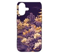 Sakura Garden at Dusk with City Backdrop Case for iPhone 17