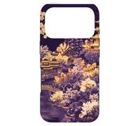 Sakura Garden at Dusk with City Backdrop Case for iPhone 17 Pro