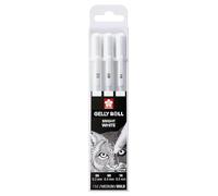 Sakura Gelly Roll Set 3 Bright White Gel Pens Fine/Medium/Bold