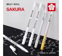 Sakura Gelly Roll Gel Pens 3/5PCS Classic Highlight Pen Gel Ink Pens Bright White Highlight Sketch Markers Color Highlighting 05-08-10 Gold Silver