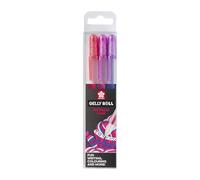 SAKURA Gelly Roll Metallic Gel Pens Set - 3 Colours - Purple, Pink & Red - Bright Shiny Colours - Water-Based Pigment Ink - Ideal for Scrapbooks & Crafts
