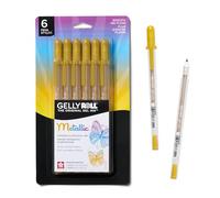 SAKURA Gelly Roll Metallic Medium Point Pens 6/Pkg-Gold