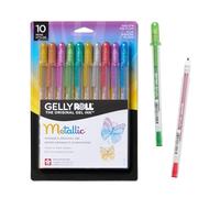 SAKURA Gelly Roll Metallic Medium Point Pens, Pack of 10, Multi-Colour