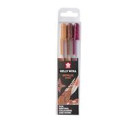 SAKURA Gelly Roll Metallic - Nature 3 Colour Set - Copper, Sepia, Burgundy - Shiny Gel Pens for Writing & Drawing