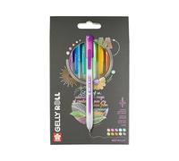 SAKURA Gelly Roll Metallic Retractable Gel Pens, 10-Pack, unique formula pigment ink, fast drying, ideal for writing and drawing