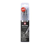 SAKURA Gelly Roll Moonlight 06 Gel Pen Set - Urban Grey Tones - 0.35 mm Fine Line - 3 Colours