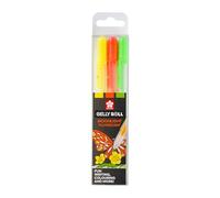 SAKURA Gelly Roll Moonlight Gel Pens - Set of 3 Colours - Fluorescent Yellow, Orange, Green - Bright Opaque Ink for Drawing & Doodling