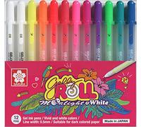 SAKURA Gelly Roll MoonLight (Made in Japan) [Limited Edition] Gel Ink Pen Set - Bold Sparkling, Glittering & Assorted Colors 12Pens