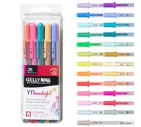 SAKURA Gelly Roll Moonlight Size 10 Gel Pens, Assorted, Pack of 25