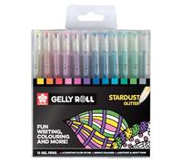 SAKURA Gelly Roll Stardust Glitter Gel Pens Set of 12, Assorted Sparkle Colors | Pens for Writing, Drawing, Journaling & Crafts