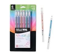 SAKURA Gelly Roll Stardust Meteor Bold Point Pens, Pack of 6, Silver/Marine/Copper/Pink/Green/Blue