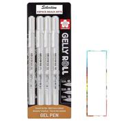 Sakura Gelly Roll White, Sakura Gelly Roll Gel Pen 4 Light White Gel Pens Size 05/08/08/10
