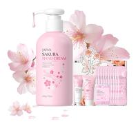 Sakura Hand Cream Gift Set, Daily Nourishing & Firming Moisturiser with Glycerin & Petrolatum for Normal to Dry Hands, Birthday Christmas Self Care & Pamper Gifts for Women Girls Her, Non-Greasy