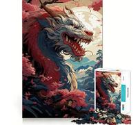 Sakura Japanese Dragon 1000 Pieces Jigsaw Puzzles for Adults Mind Exercise Toy Relax Time Precision Cut Stylish Gift (50x75cm)