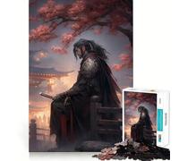 Sakura Japanese Samurai 1000 Piece Jigsaws for Teenagers Puzzle Boost Memory Quiet Calm Premium Cut Heartfelt Gift (38x52cm)
