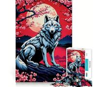 Sakura Kitsune Fox 1000 Piece Jigsaw Puzzles for Teenagers Boost Memory Gentle Relax Premium Cut Bday Surprise (50x75cm)