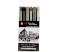 Sakura Koi Blendable Manga Colouring Brush Pens - Urban - Greys - Set of 6