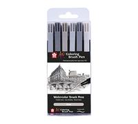 Sakura Koi XBR-6 Colouring Brush Pen Set 6 Grey Pens