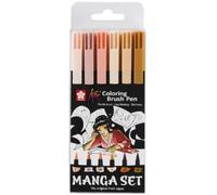 Sakura Koi - Japanese Style Manga Brush Pens - Plastic Wallet - 6 SKIN TONES