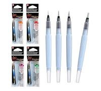 Sakura Koi Water Brush for Watercolor, Assorted, 9 ml Tank, 4 Tips