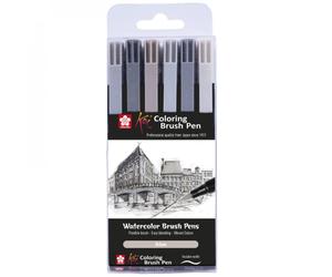 Sakura Koi Watercolour Brush Pen Urban Set (6pc)