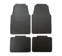 Sakura Lightweight Rubber Car Mats SS5431 - Black, Full Set of 4, Trim to Fit, Wipe Clean, Anti-Slip Backing