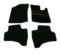 Sakura Mat Set Citroen C1 2005-14 with 2 clips Carpet and Rubber Heelpad - Black