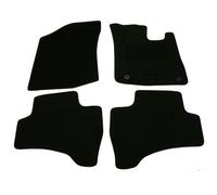 Sakura Mat Set Citroen C1 with 2 Clips 2005-14 Carpet with Carpet Heelpad - Black