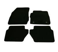 Sakura Mat Set Ford fiesta MK7 Round Ford CLips Carpet with Carpet Heelpad 11 Onwards - Black