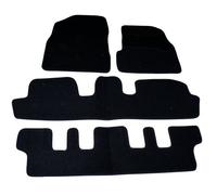 Sakura Mat Set includes Black Carpet with Rubber Heel Pad for Citroen C4 Picasso and Grand Picasso 2007 Onwards 7-Seat