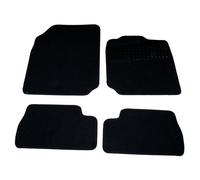 Sakura Mat Set includes Black Carpet with Rubber Heel Pad for Nissan Micra 3Dr 2003-10