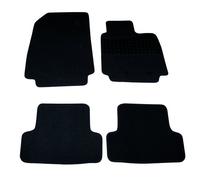 Sakura Mat Set includes Black Carpet with Rubber Heel Pad for Renault Clio 2009 Onwards with Clips