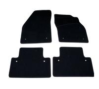 Sakura Mat Set includes Black Carpet with Rubber Heel Pad for Volvo V50 to 2010 with Clips