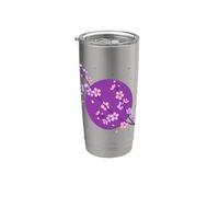 Sakura Moon Blooming Cherry Blossom Flower Japanese Anime Stainless Steel Insulated Tumbler