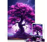 Sakura Moon Tree Jigsaw Puzzles for Teenagers 1000 Piece Mind Challenge Toy Relaxing Fun Precise Cut Festive Gift (38x52cm)