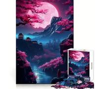 Sakura Night Tokyo Geisha Jigsaw Puzzles 1000 Pieces for Adults Memory Gain Anxiety Relief Design Assembly Artistic Gift (50x75cm)