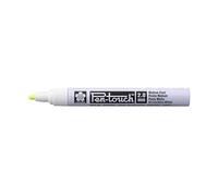 SAKURA Pen-Touch Medium Fluorescent Yellow Marker - Writes on Multiple Surfaces - Ideal for Industrial Use - 2 mm Line Width - Aluminium Barrel