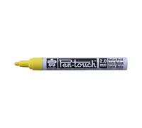 SAKURA Pen-Touch Medium Yellow Marker - 2 mm Line Width - Pigment Solvent-Based Ink - Industrial & Creative Use - Writes on Metal, Glass, Wood, Plastic