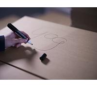 SAKURA Permapaque Dual Point Permanent Marker - Black - Chisel & Bullet Tips - Water-Based Pigmented Ink - Odorless Non-Toxic - Works on Metal Plastic Wood Glass