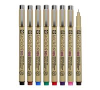 SAKURA Pigma Micron 005 8 Color Set Water Based Pigment for Illustration - Holiday Gifts for Artists, Crafters & DIY Gifts Projects
