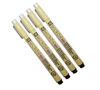 Sakura Pigma Micron 005 Black Pen 0.2mm Line Width Pack of 4 (005)
