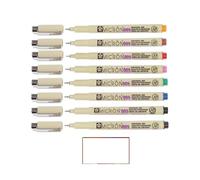 Sakura PIGMA MICRON 005 - Set of 8 Colours, 8 Fineliners and 1 Card