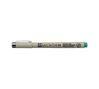 SAKURA Pigma Micron 03 - Green Fineliner Pen - 0.35 mm Waterproof Permanent Archival Ink - Ideal for Technical & Artistic Drawings